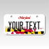 Personalized Maryland 3" X 6" Aluminum License Plate Version 3