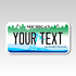 Personalized Michigan 3" X 6" Aluminum License Plate Version 2