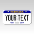 Personalized Nebraska 3" X 6" Aluminum License Plate Version 3