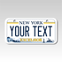 Personalized New York 3" X 6" Aluminum License Plate Version 4