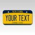 Personalized New York 3" X 6" Aluminum License Plate Version 2
