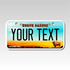 Personalized North Dakota 3" X 6" Aluminum License Plate Version 2 Peace Garden State