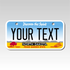 Personalized North Dakota 3" X 6" Aluminum License Plate Version 1