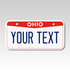 Personalized Ohio 3" X 6" Aluminum License Plate Version 3