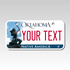 Personalized Oklahoma 3" X 6" Aluminum License Plate Version 2