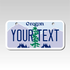 Personalized Oregon 3" X 6" Aluminum License Plate Version 1