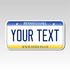 Personalized Pennsylvania 3" X 6" Aluminum License Plate Version 1