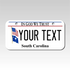 Personalized South Carolina 3" X 6" Aluminum License Plate Version 5 In God We Trust