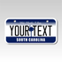 Personalized South Carolina 3" X 6" Aluminum License Plate Version 4