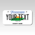 Personalized Tennessee 3" X 6" Aluminum License Plate Version 1
