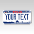 Personalized Texas 3" X 6" Aluminum License Plate Version 3