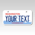 Personalized Washington 3" X 6" Aluminum License Plate Version 2