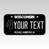 Personalized Wisconsin 3" X 6" Aluminum License Plate Version 3