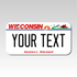 Personalized Wisconsin 3" X 6" Aluminum License Plate Version 2