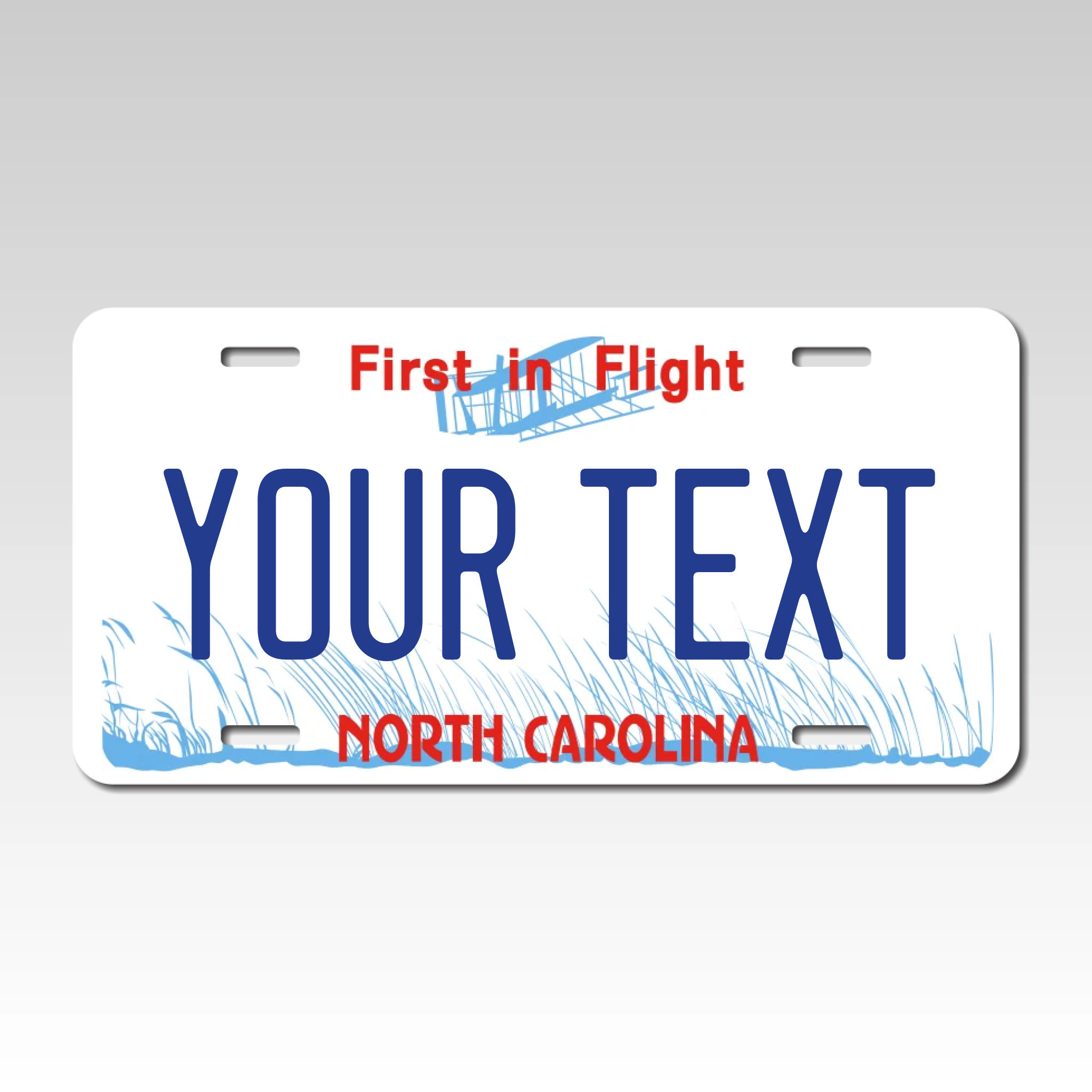 Personalized North Carolina 6" X 12" Aluminum Souvenir License Plate Version 1