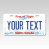 Personalized North Carolina 6" X 12" Aluminum Souvenir License Plate Version 1