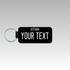 Personalized Utah 1.5" X 3" Faux Leather License Plate Key Ring Version 4 Black Out