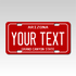 Personalized Arizona 3" X 6" FRP Plastic License Plate Version 2