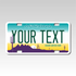 Personalized Arizona 3" X 6" FRP Plastic License Plate Version 1