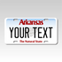 Personalized Arkansas 3" X 6" FRP Plastic License Plate Version 3