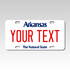 Personalized Arkansas 3" X 6" FRP Plastic License Plate Version 1