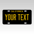 Personalized California 3" X 6" FRP Plastic License Plate Version 4