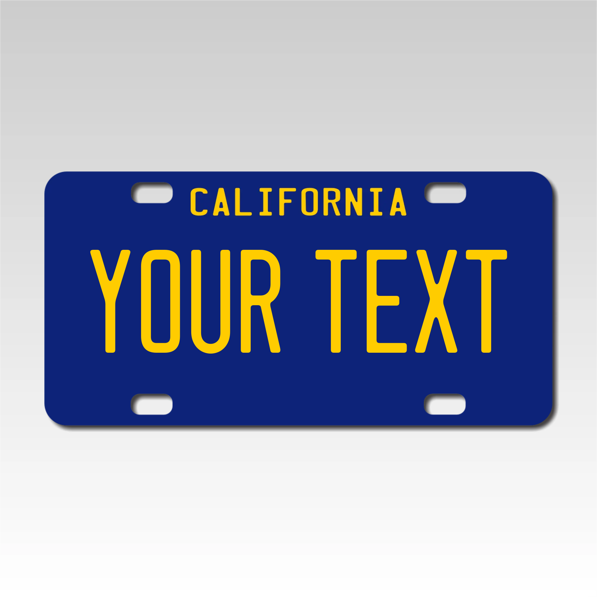 Personalized California 3" X 6" FRP Plastic License Plate Version 3