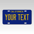 Personalized California 3" X 6" FRP Plastic License Plate Version 3
