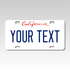 Personalized California License Plate 3" X 6" FRP Plastic