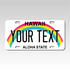 Personalized Hawaii 3" X 6" FRP Plastic License Plate Version 1