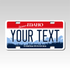 Personalized Idaho 3" X 6" FRP Plastic License Plate Version 1