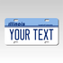 Personalized Illinois 3" X 6" FRP Plastic License Plate Version 1