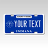 Personalized Indiana 3" X 6" FRP Plastic License Plate (KLP-IN1-3X6P)