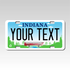 Personalized Indiana 3" X 6" FRP Plastic License Plate Version 3