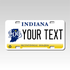 Personalized Indiana 3" X 6" FRP Plastic License Plate Version 2