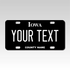 Personalized Iowa 3" X 6" FRP Plastic License Plate