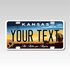 Personalized Kansas 3" X 6" FRP Plastic License Plate Version 7 Ad astra per aspera