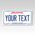 Personalized Louisiana 3" X 6" FRP Plastic License Plate Version 1
