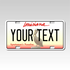 Personalized Louisiana 3" X 6" FRP Plastic License Plate Version 2