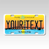 Personalized Michigan 3" X 6" FRP Plastic License Plate Version 4