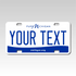 Personalized Michigan 3" X 6" FRP Plastic License Plate Version 3