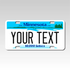 Personalized Minnesota 3" X 6" FRP Plastic License Plate Version 1