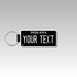 Personalized Indiana 1.5" X 3" Faux Leather License Plate Key Ring Version 4 Black Out