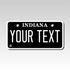 Personalized Indiana 2" X 4" Aluminum License Plate Version 4 Black Out