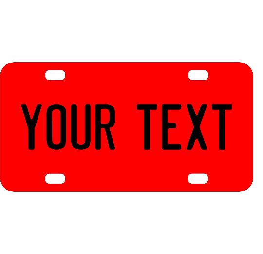 Design Your Own 3&#34;x6&#34; FRP Plastic License Plate