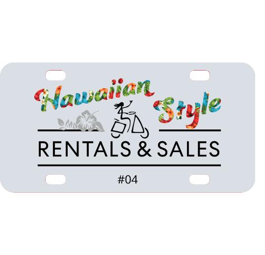 Design Your Own 3"x6" FRP Plastic License Plate