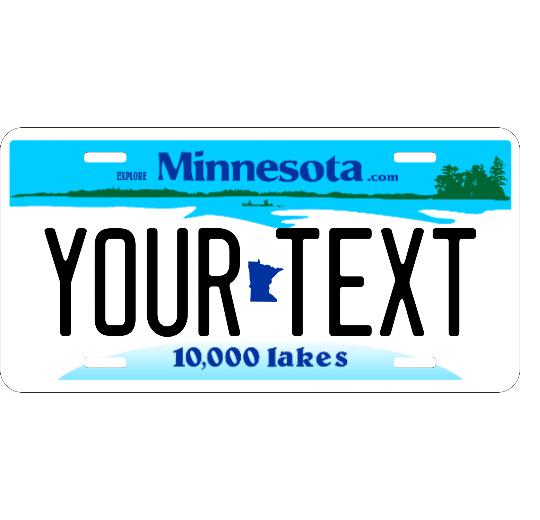 Personalized Minnesota 6&#34; X 12&#34; Aluminum License Plate Version 1
