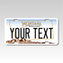 Personalized Montana 3" X 6" FRP Plastic License Plate Version 1