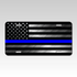 Distressed American Flag 6" X 12" Aluminum License Plate - Choose Your Line Color