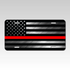 Distressed American Flag 6" X 12" Aluminum License Plate - Choose Your Line Color